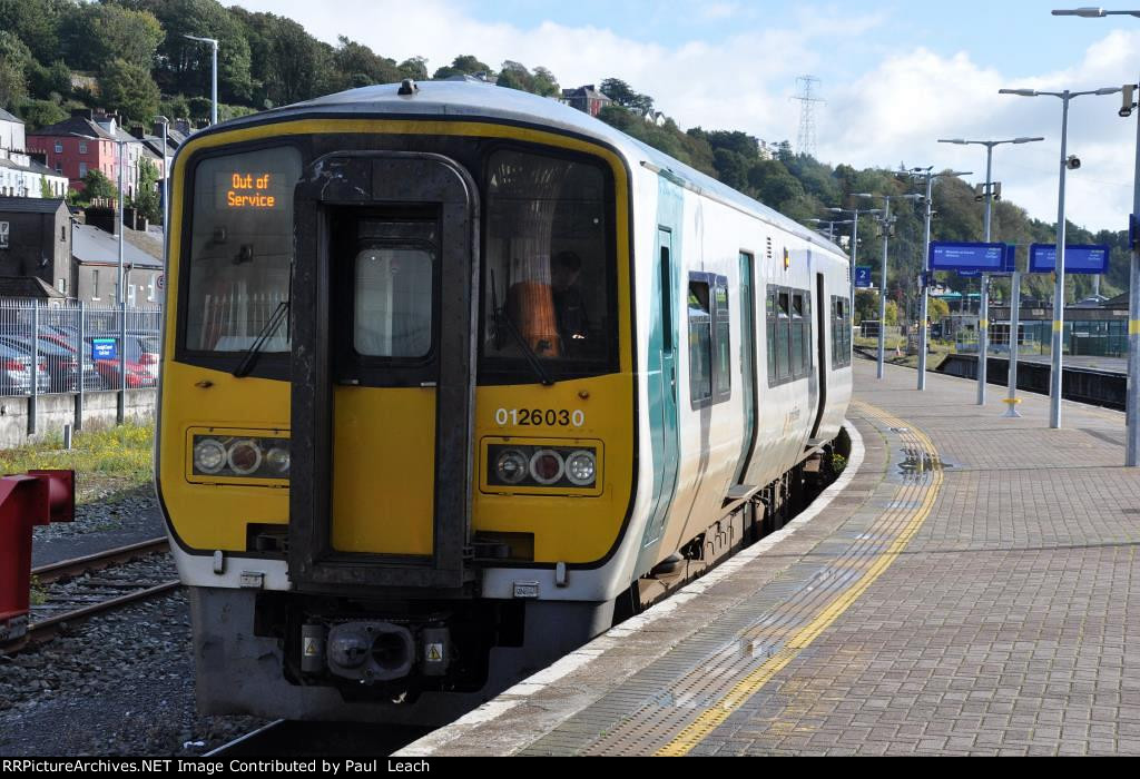 Local comes into the station